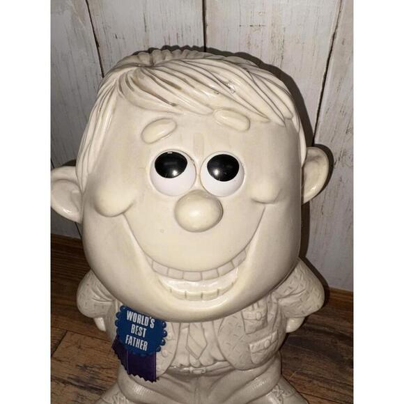 12” Jumbo 1970 Russ Wallace R&W Berries Figure WORLD'S BEST FATHER Large Statue - Picture 1 of 12